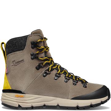 Danner Arctic 600 Side-Zip 7" 200G Wanderstiefel Damen Olivgrün Gelb | DE4441KI