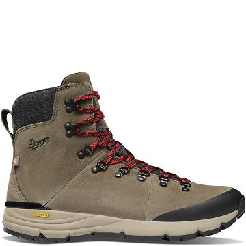 Danner Arctic 600 Side-Zip 7" 200G Wanderstiefel Herren Braun Rot | DE4845WY