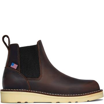 Danner Bull Run Chelsea Stiefel Damen Kaffee | DE4461NB