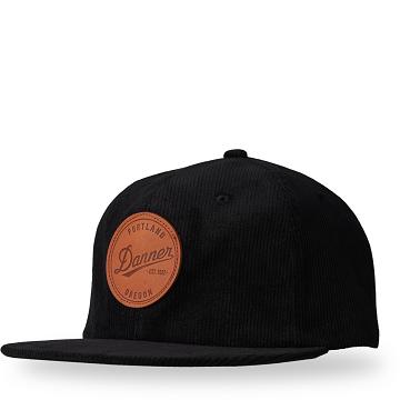 Danner Corduroy Logo Cap Hüte Herren Schwarz | DE4999HK