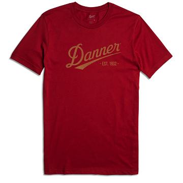 Danner Distressed Logo SS Tee Kleidung Damen Rot | DE4603DN