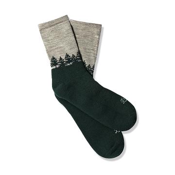 Danner Merino Midweight Wandern Socks 3/4 Crew Socken Damen Grün Grau | DE4531YU