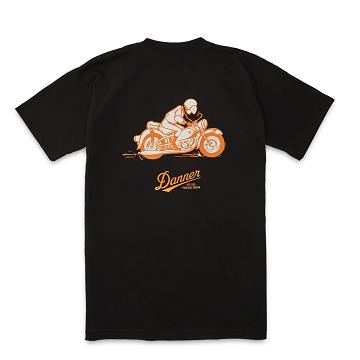 Danner Pocket T-Shirt 1970's Motorcycle Kleidung Herren Schwarz | DE5015UT