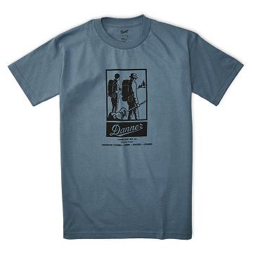 Danner T-Shirt Klassische Wandern Kleidung Herren Blau | DE5018RW